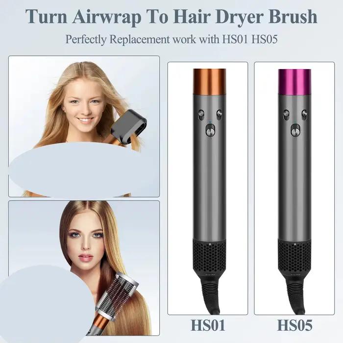 Brosse professionnelle à lisser ferme, 2 pièces, fixation Airwrap, sèche-linge pré-coiffage pour soins capillaires de Style Salon à la maison