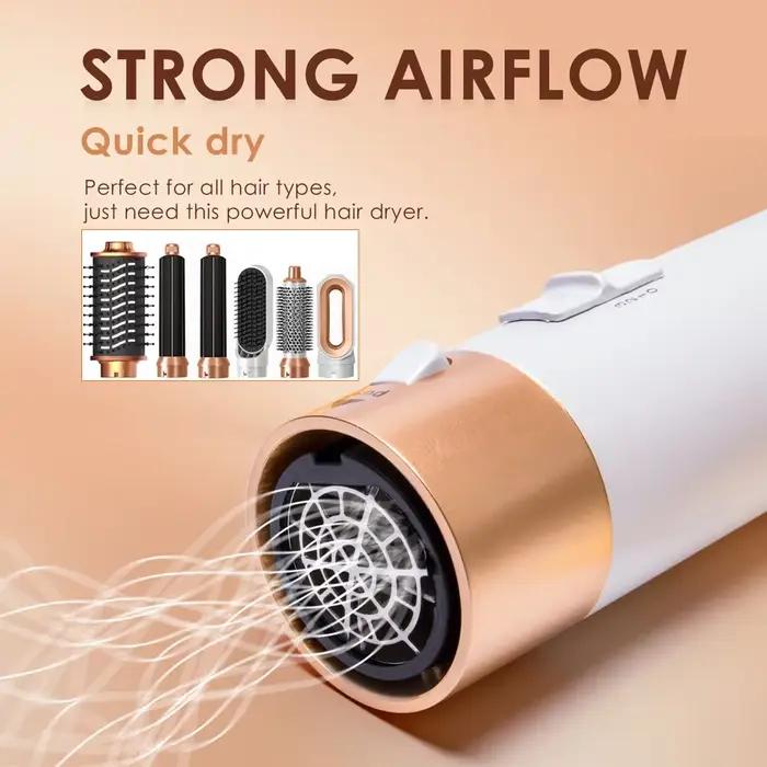 6 en 1 sèche-cheveux brosse peigne chaud ensemble professionnel fer à friser lisseur de cheveux outil de coiffure pour le style d'air Airwrap sèche-cheveux