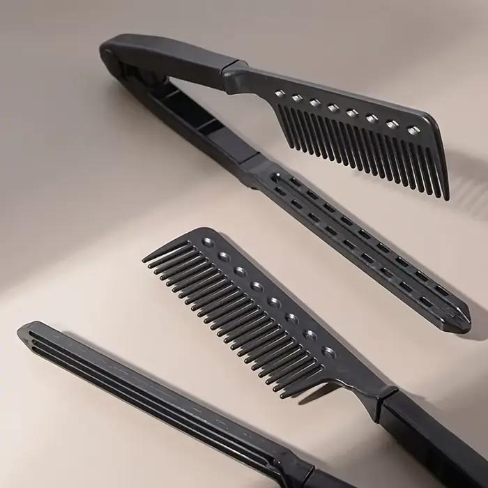 Peigne à cheveux lisses en forme de V