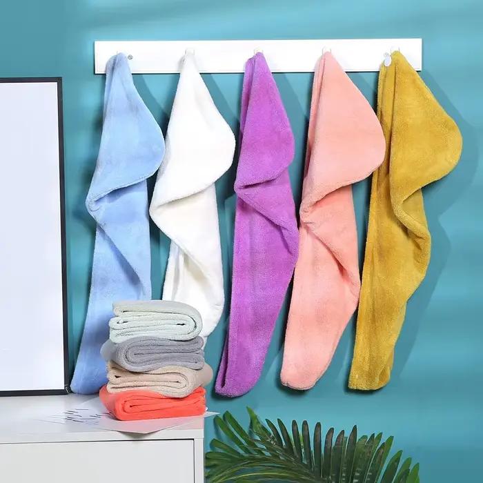 Bonnet de douche en microcarence à séchage rapide pour cheveux longs pour femmes