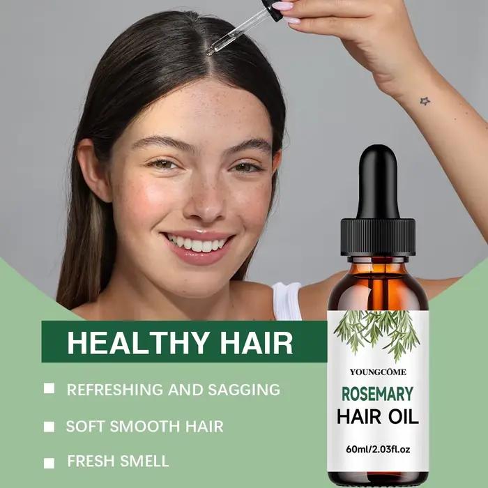 Huile essentielle de romarin pour cheveux denses