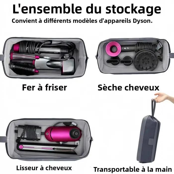 Sac de rangement pour sèche-cheveux, sac de rangement portable anti-poussière pour Dyson, sac de voyage pour la protection du sèche-cheveux