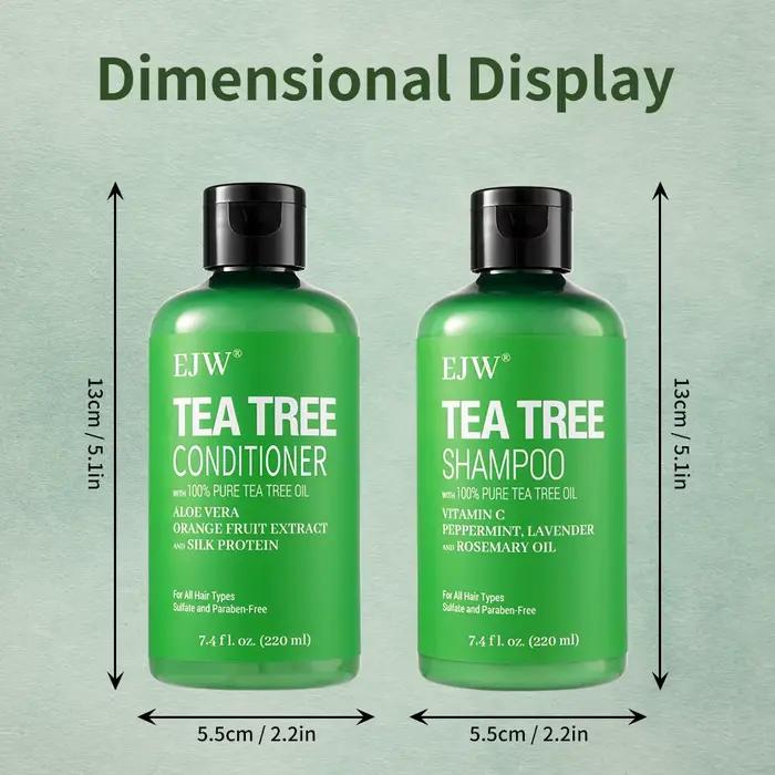 Ensemble shampoing et après-shampoing à l'huile d'arbre à thé | Rafraîchit le cuir chevelu
