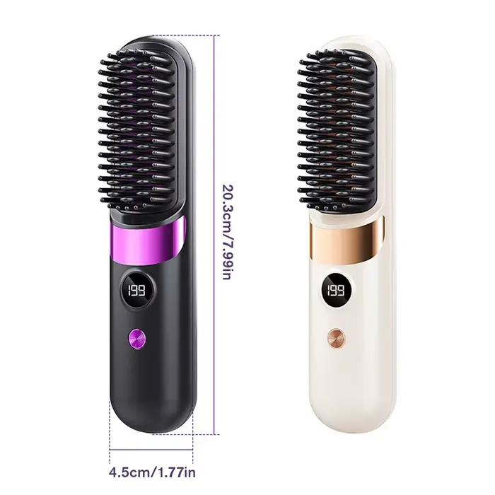 Brosse lissante pour cheveux avec écran LCD