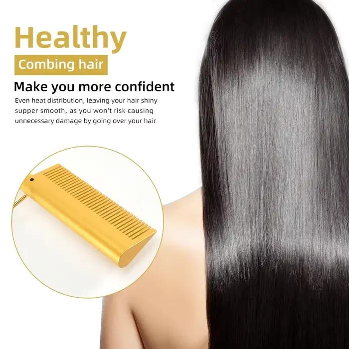 Fer à lisser les cheveux fers plats utilisation sèche et humide peigne chaud chauffage