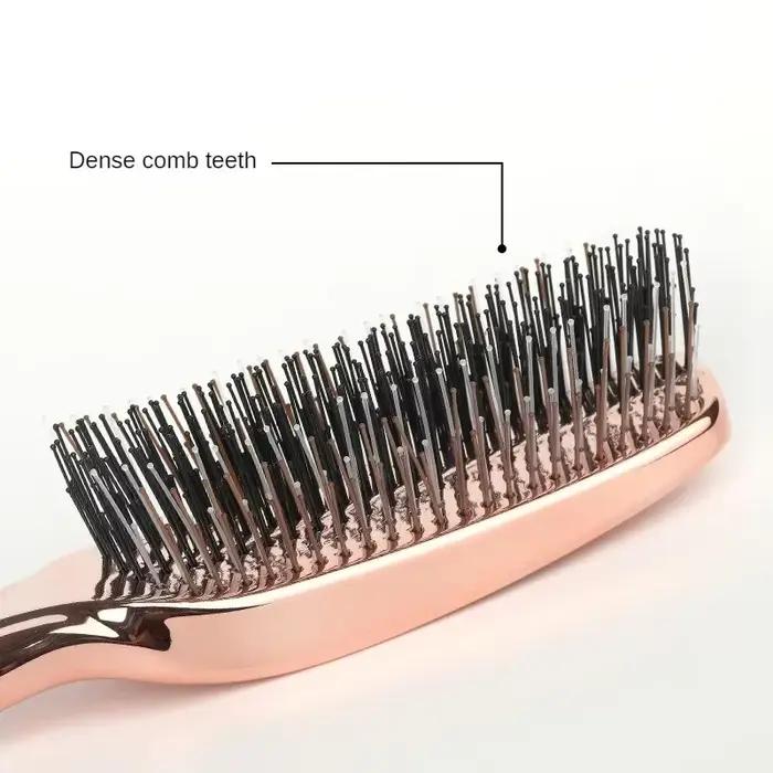 Peigne démêlant électroplaqué pour massage du cuir chevelu