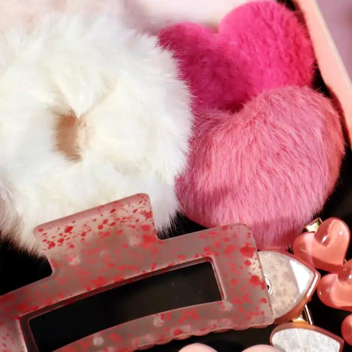 Ensemble d'accessoires pour cheveux roses pour femmes