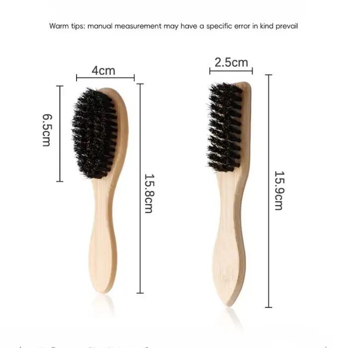 Brosse à barbe pour hommes manche en bois poils de sanglier