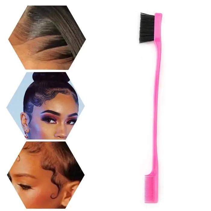 1PCS/5PCS Brosse à cheveux double face pour le contrôle des bords