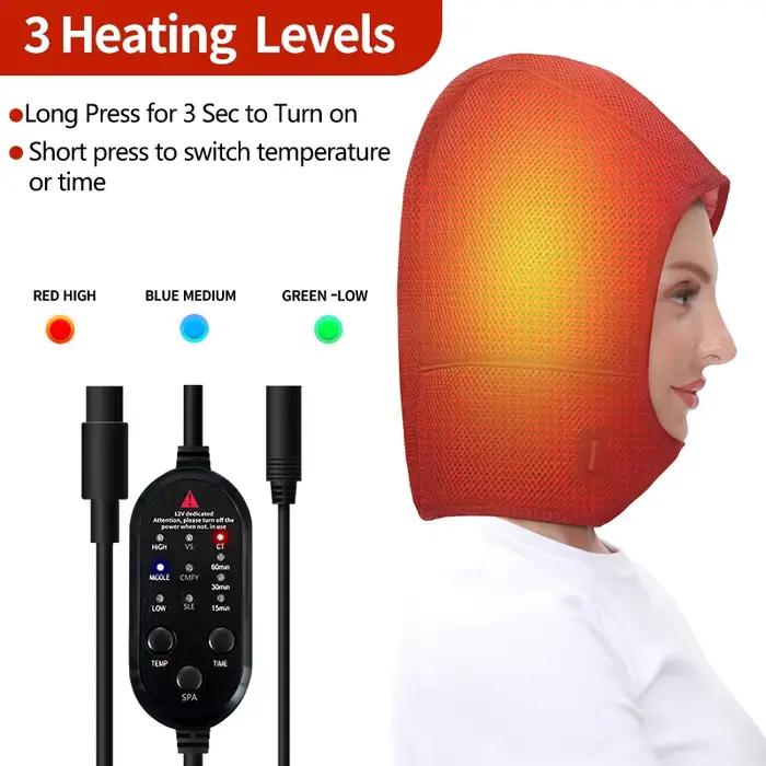Chapeau chauffant électrique - 3 niveaux de chaleur avec minuterie
