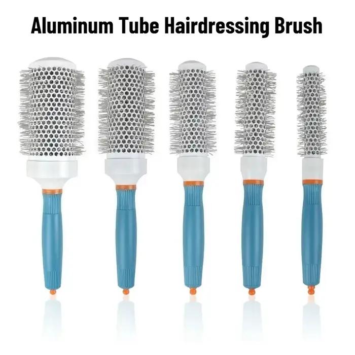 Brosse à cheveux professionnelle de salon, brosse ronde pour cheveux bouclés, peigne à usage humide et sec, outils de coiffure, peigne à rouleaux