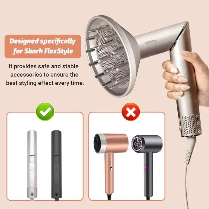 Diffuseur amélioré de 6 pouces pour sèche-cheveux Shark FlexStyle, séchage plus rapide, buse plus grande, accessoire de soin des cheveux