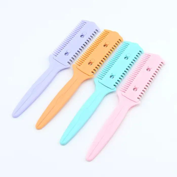 Brosse amincissante pour cheveux, peigne de rasoir pour barbier, outil de coiffure, lames de rasage, Salon de beauté, maison