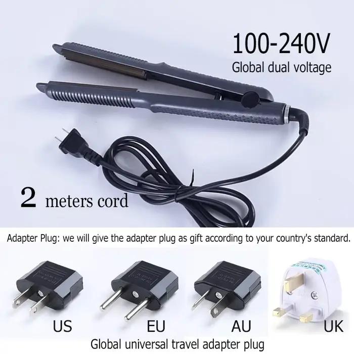 Fer à friser domestique en fer ondulé fin, anti-brûlure, pour ondulations volumineuses, à plaques étroites, outils de coiffure 110-220V