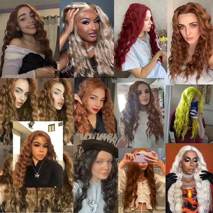 AIMEYA synthétique dentelle avant perruques pour femmes délié naturel cheveux synthétiques