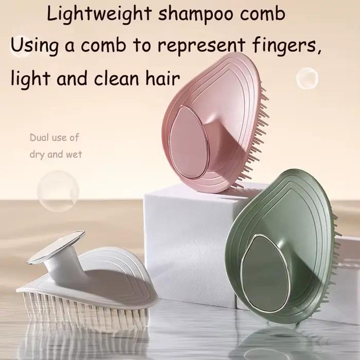 Brosse à shampoing pour massage du cuir chevelu en silicone – Essentiel de lavage des cheveux à domicile pour un