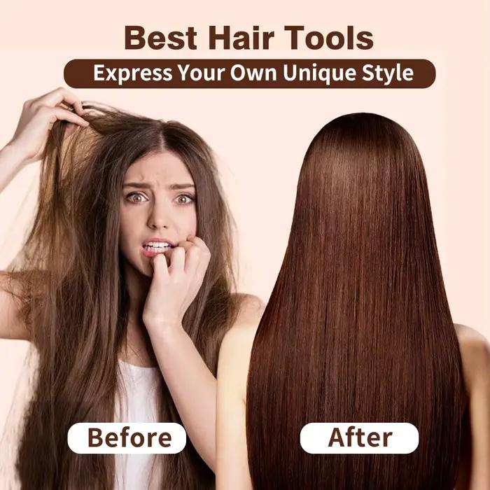 Lisseur et sèche-cheveux professionnels 2 en 1