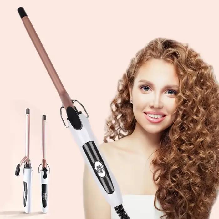 Fer à boucler en laine ultra-fine de qualité européenne - Outil de coiffage pour cheveux secs et humides