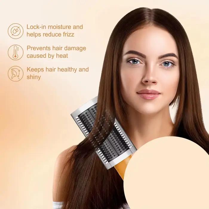 Brosse professionnelle à lisser ferme, 2 pièces, fixation Airwrap, sèche-linge pré-coiffage pour soins capillaires de Style Salon à la maison