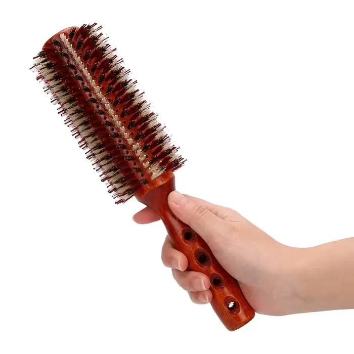 Brosse à cheveux ronde de grande taille pour cheveux bouclés