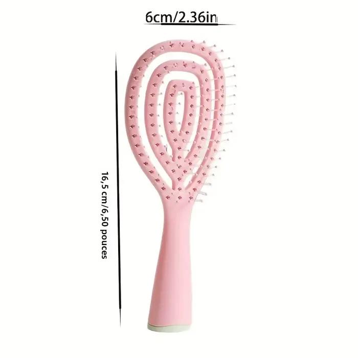 Brosse démêlante ventilée en spirale pour cheveux humides