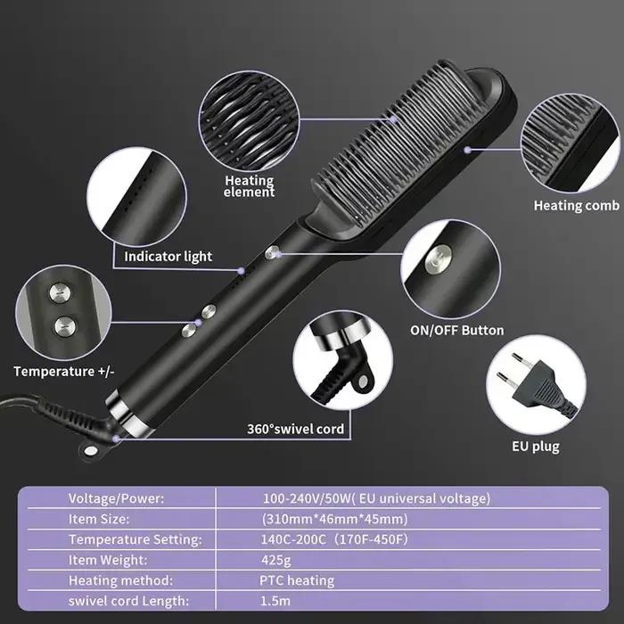 Peigne thermostatique pour lisser les cheveux