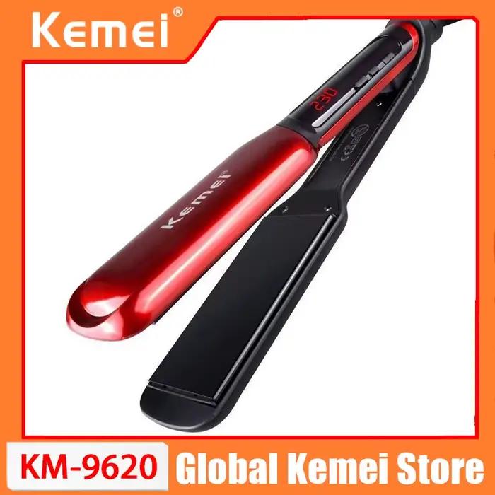 Lisseur professionnel KM-9620 multi-styles, outil de coiffure de qualité salon pour des coiffures parfaites, fer à lisser pour soins capillaires