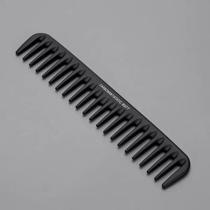 Peigne à cheveux noir à dents larges pour hommes