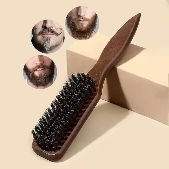 Brosse à cheveux en poils de sanglier (unisexe)-brosse à poils coiffants professionnelle sans parfum, adaptée aux cheveux épais/fins