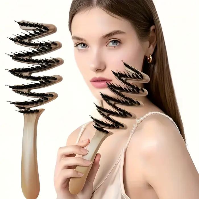 Un massage antistatique du cuir chevelu de haute qualité/brosse douce pour cheveux lisses et volumineux