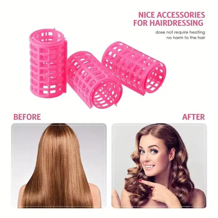 12 pièces/ensemble barre d'air auto-adhésive fer à friser Tube rouleau magique outil de coiffure avec pince à frange