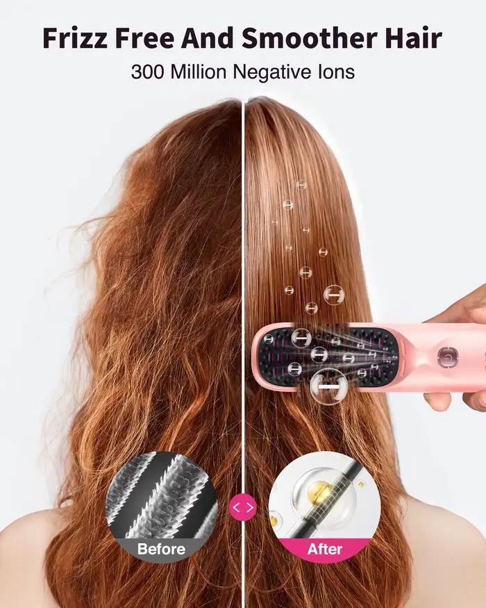 Brosse à lisser les cheveux sans fil
