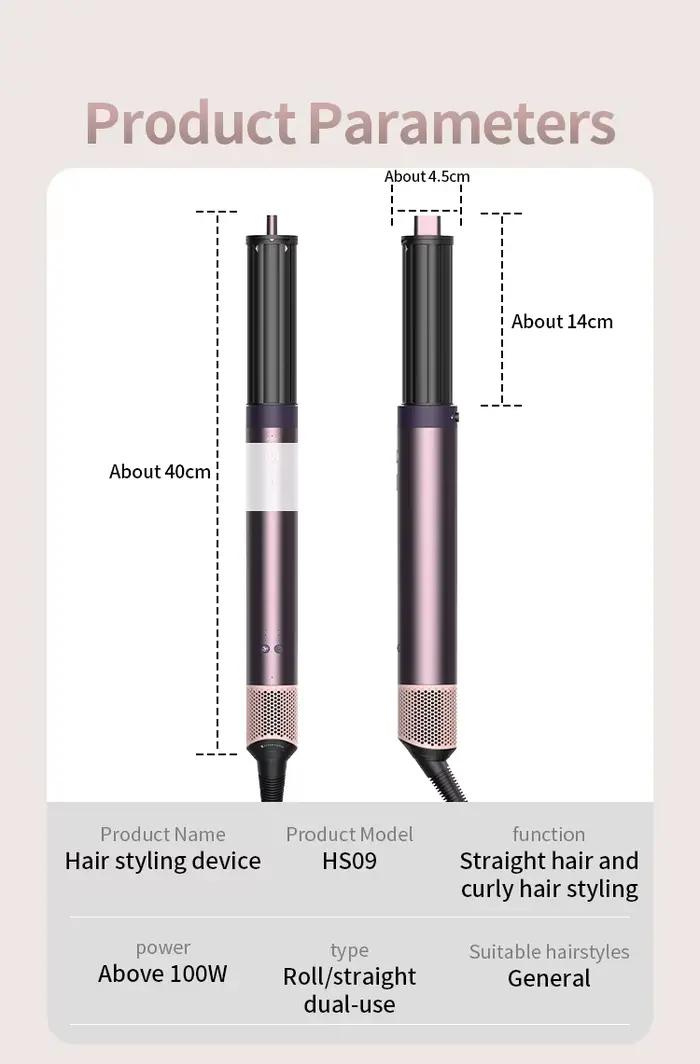 Nouveau Styler Multifonctionnel EU HS09 – Sèche-cheveux Automatique Bouclant à Air Chaud/Froid 1700W