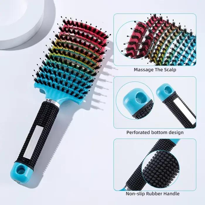 Brosse démêlante en poils et Nylon