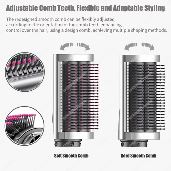 Professionnel 6IN1 Multi Hair Styler sèche-cheveux 1300W lisseur de cheveux friser baril brosse