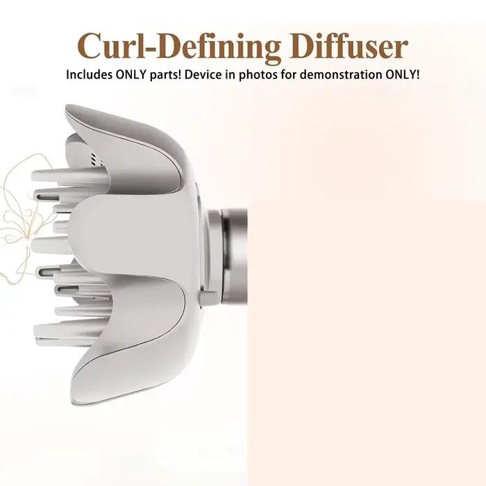Diffuseur de lotus pointu réglable pour buse de soufflage Flexstyle-Curl Definition pour cheveux bouclés et contrôle