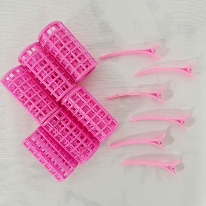 12 pièces/ensemble barre d'air auto-adhésive fer à friser Tube rouleau magique outil de coiffure avec pince à frange