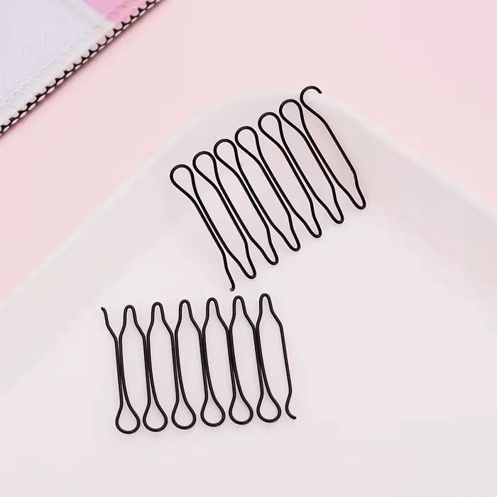 Peigne à cheveux incurvé invisible en fer pour femmes et filles