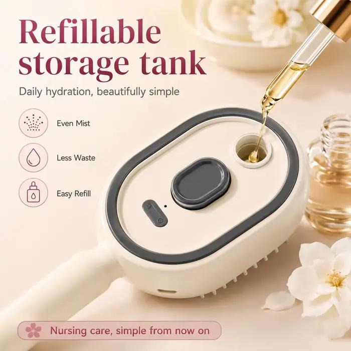 Brosse à vapeur électrique pour cheveux 3 en 1
