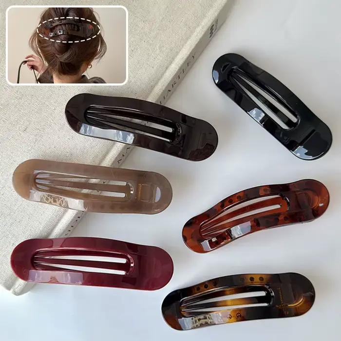 Pince à cheveux ovale tendance pour femme