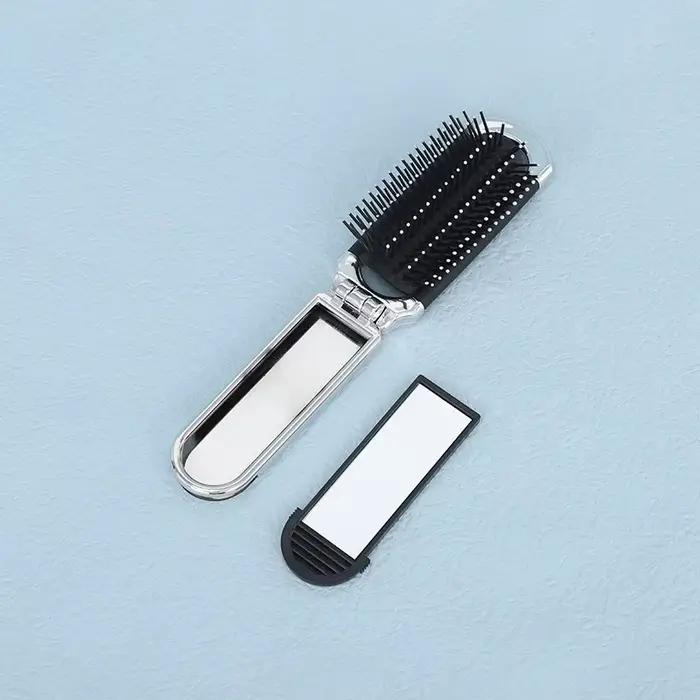 Peigne à cheveux pliable avec miroir