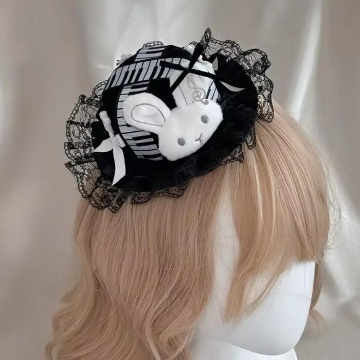 Pince à cheveux en forme lapin en dentelle 39BB