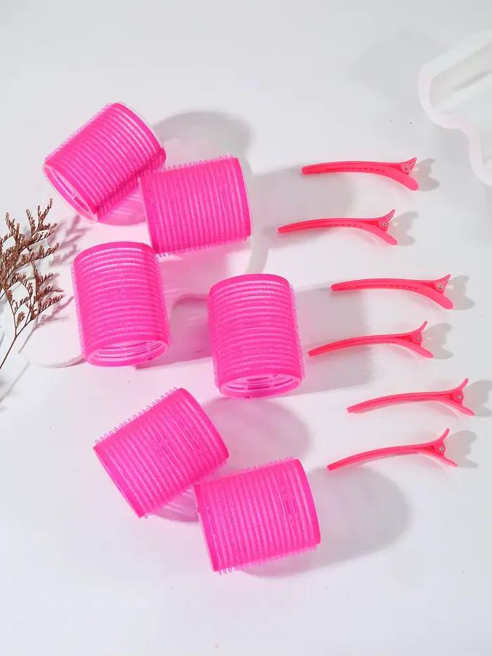 12 pièces/ensemble barre d'air fer à friser tube auto-adhésif rouleau magique et frange pince à cheveux outil de