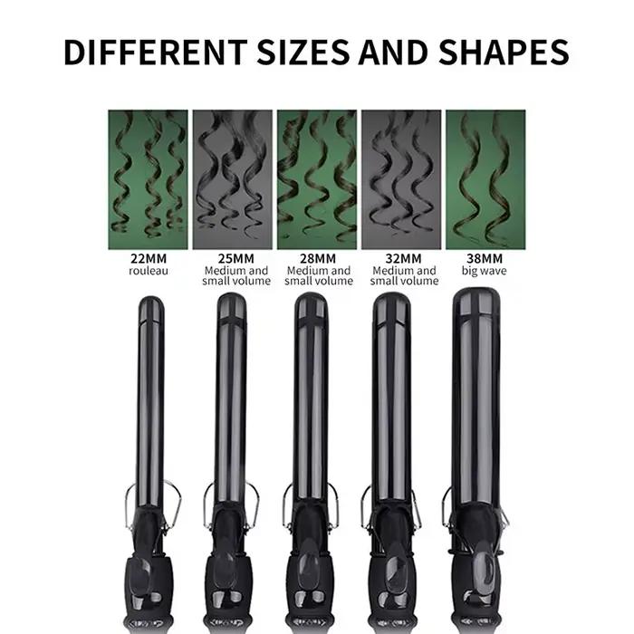 Bigoudi professionnel avec baril en céramique tourmaline extra long