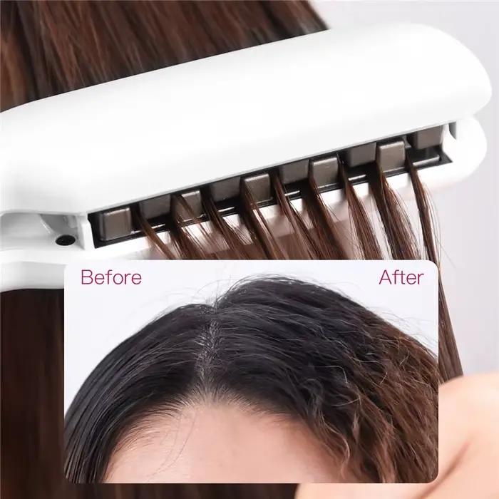Lisseur volumisant professionnel pour cheveux, peigne à lisser pour augmenter le volume des cheveux, lisseur volumateur, fer à lisser plat, effet frisé volumineux