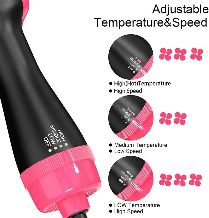 Brosse à air chaud 3-en-1 : Sèche-cheveux