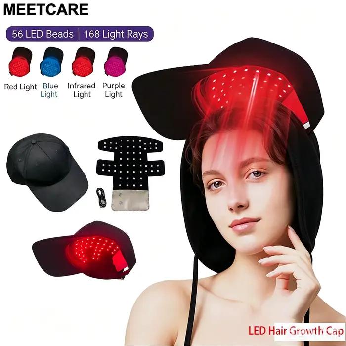 Casque de croissance capillaire LED avec 56 perles lumineuses LED