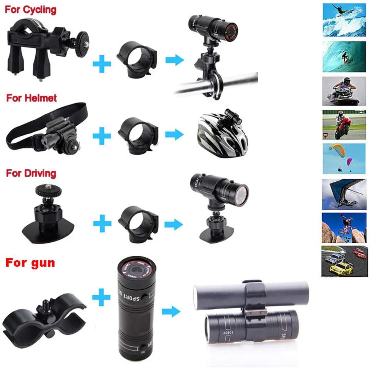 Caméra de fusil de chasse montée sur le corps, caméra vidéo d'action sportive, tir en argile, casque de chasse, Full HD, 1080P