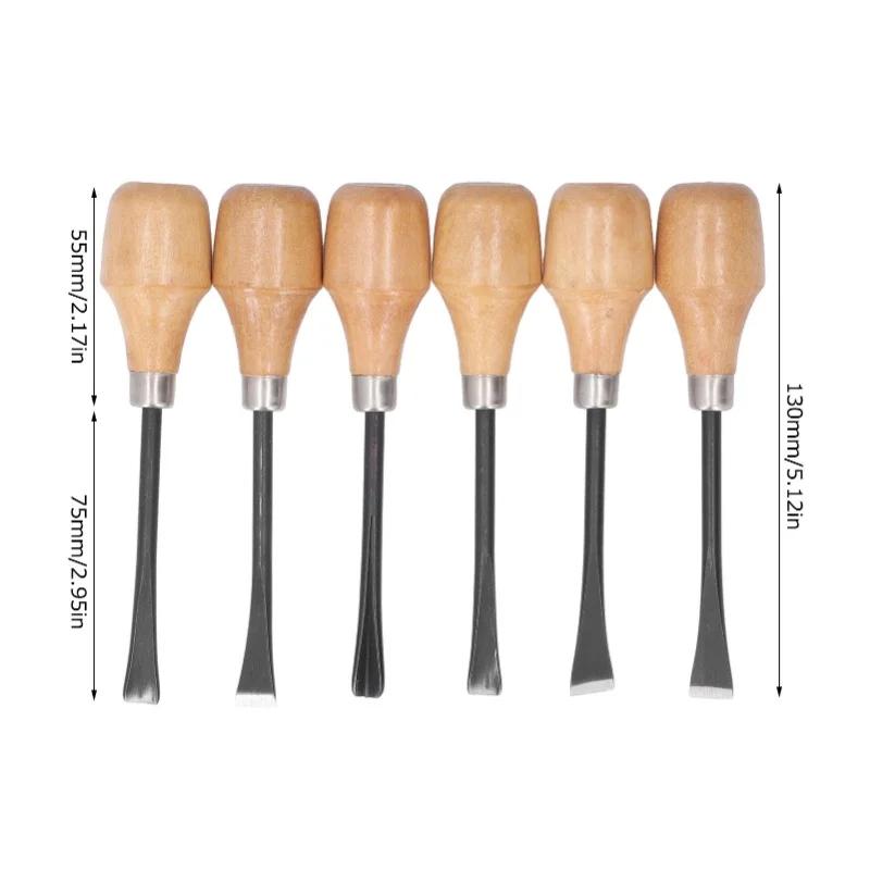 Kit de ciseaux à bois pour sculpture, outils à main, manche hémisphérique, accessoires d'artisanat DIY