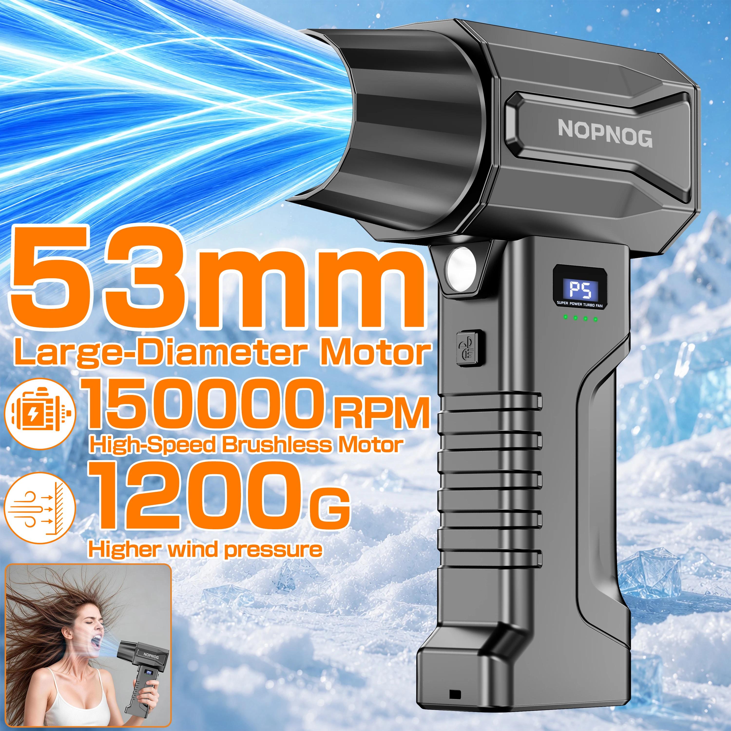 Ventilateur Souffleur Turbo à Jet Violent, Grand Sèche-Cheveux, Outil de Nettoyage, Déneigement Automobile, Dépoussiérage Auto, Pression d'Air 1200G
